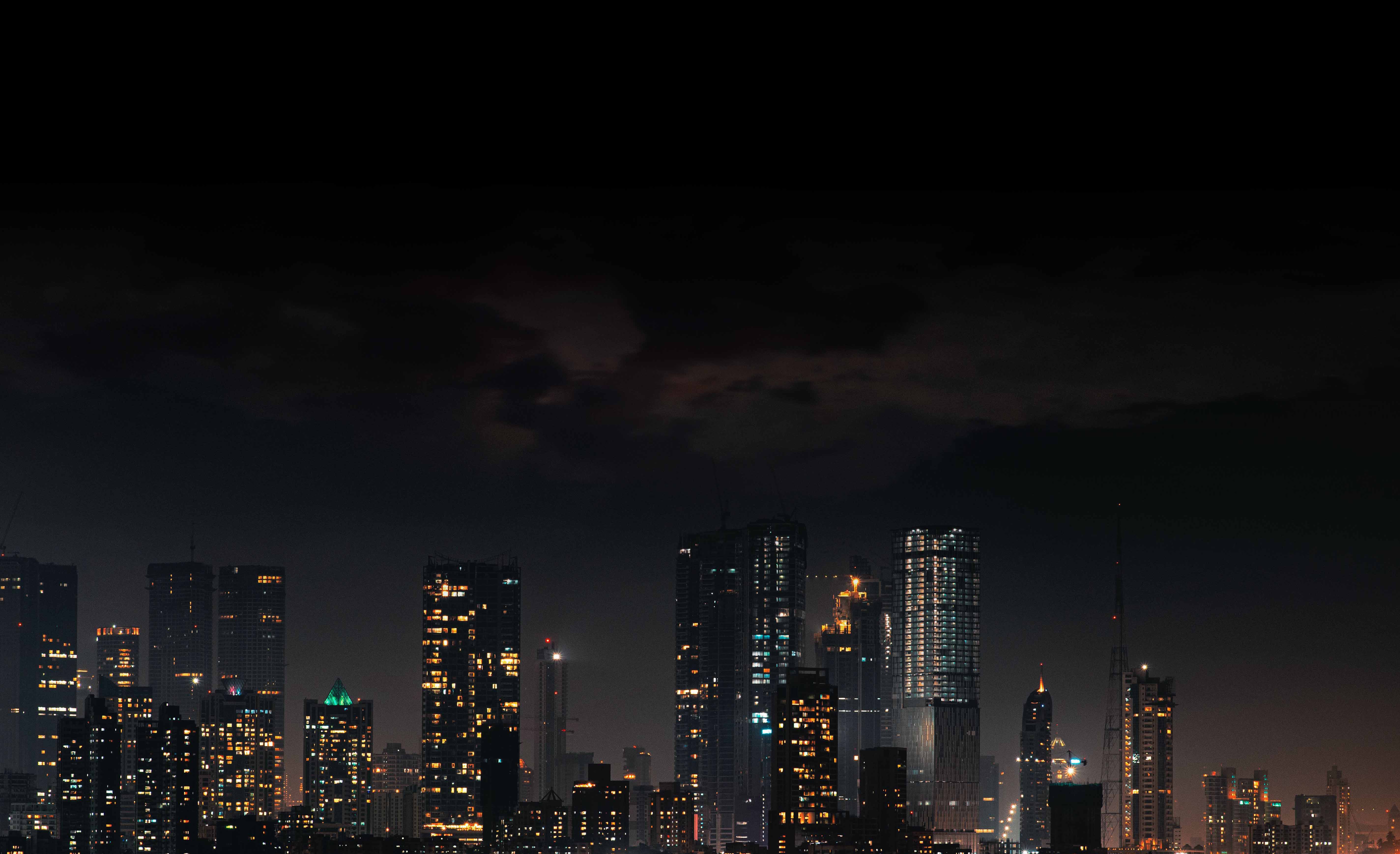Mumbai Skyline Monochrome